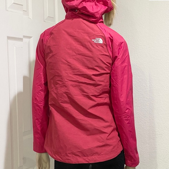 THE NORTH FACE Pink Red Dryvent Women’s Hooded Rain Jacket Size XS - Picture 2 of 16